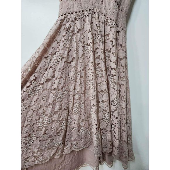 Anthropologie BHLDN Perri Lace V-Neck Dress Size 6 - Picture 7 of 9